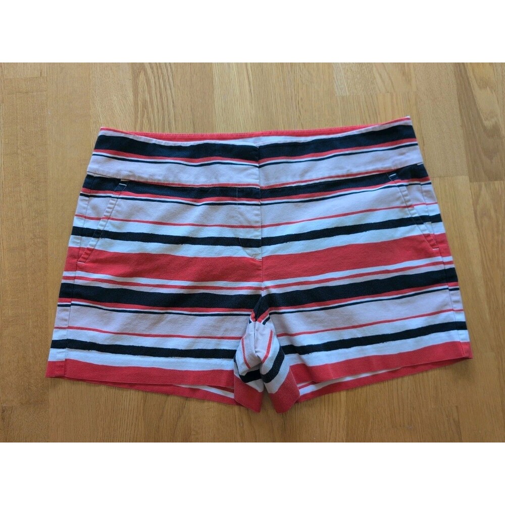 Ann Taylor Loft size 12 Shorts Striped Red, White & Navy 90s Style